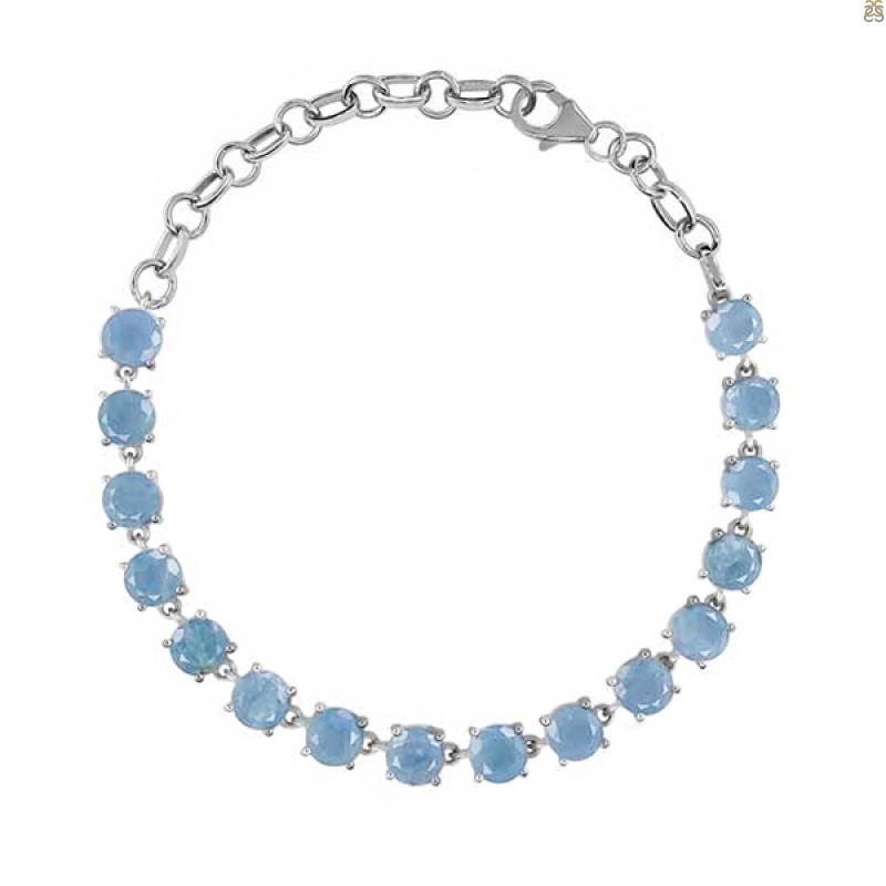 Aquamarine Bracelet AQM-RDB-75-CUT.