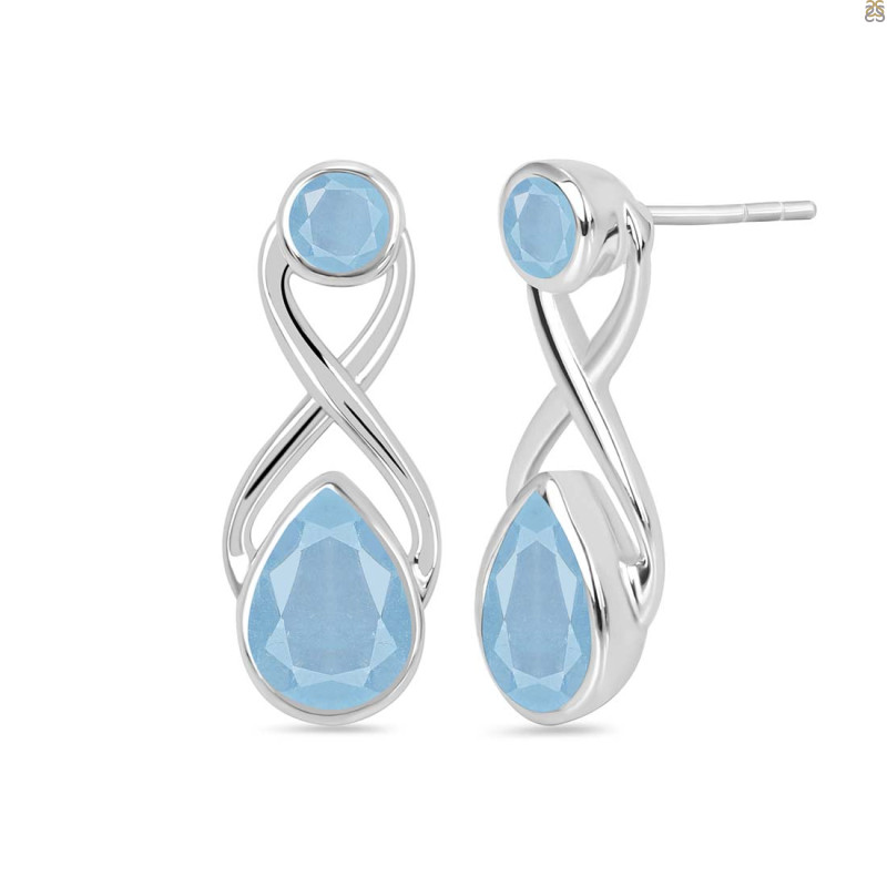 Aquamarine Stud Earring