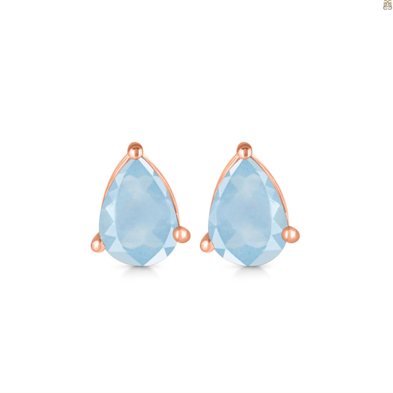 Aquamarine Stud Earring AQM-RDE-1368.