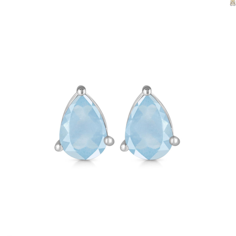 Aquamarine Stud Earring AQM-RDE-1368.