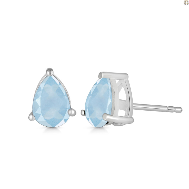 Aquamarine Stud Earring