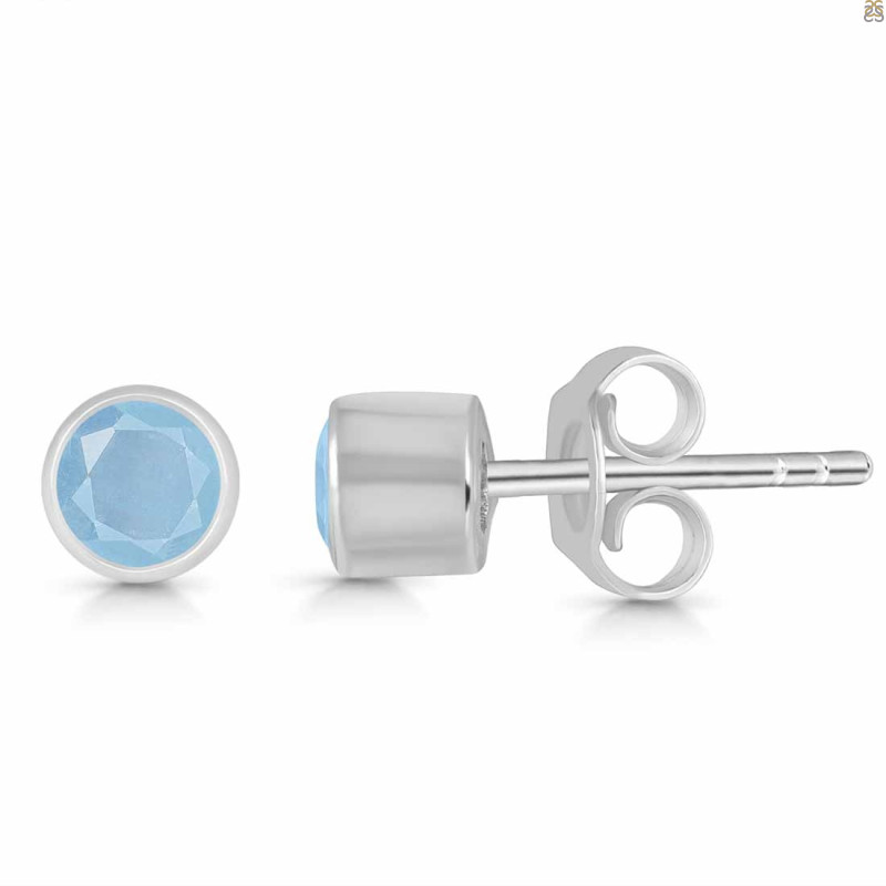 Aquamarine Stud Earring