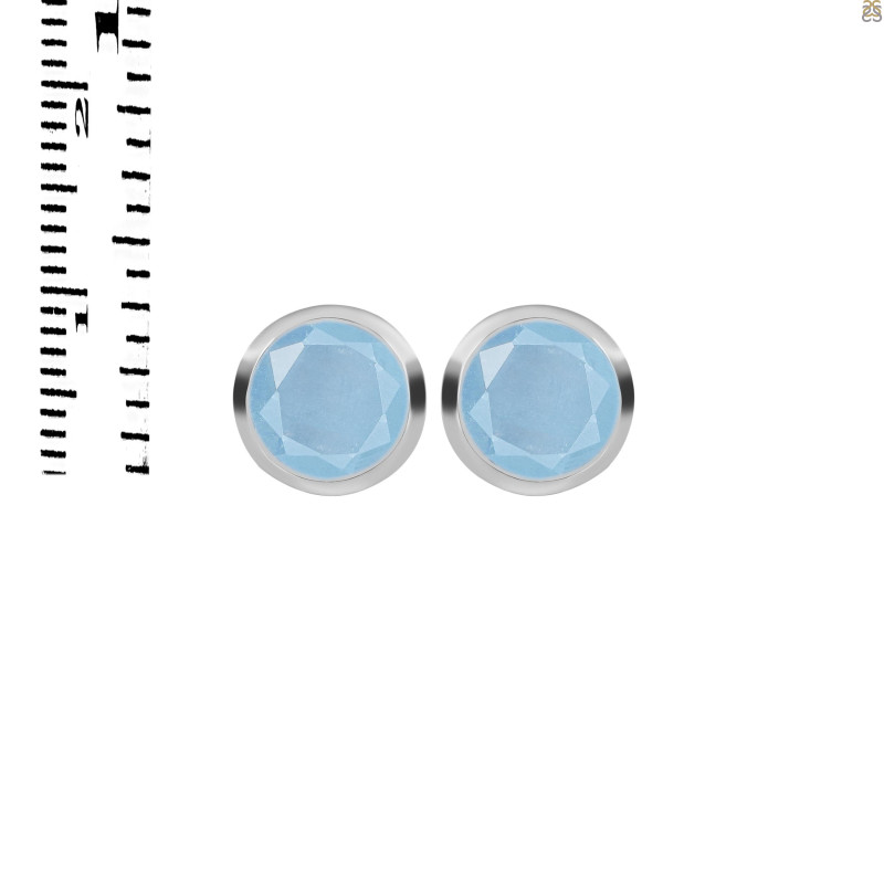 Aquamarine Stud Earring AQM-RDE-1425.
