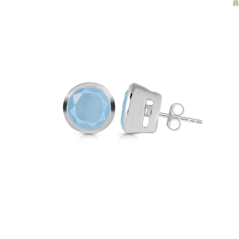 Aquamarine Stud Earring