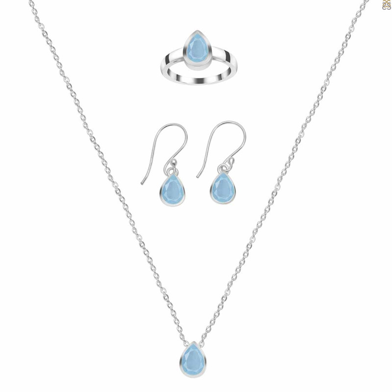  Aquamarine Jewelry Set