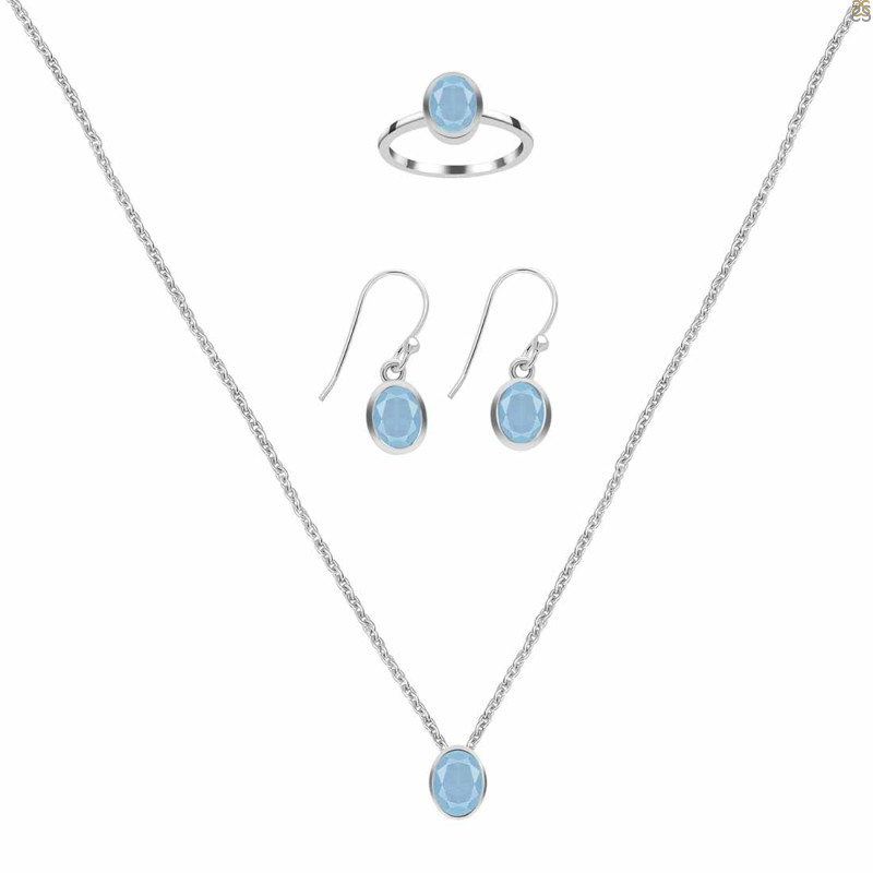  Aquamarine Jewelry Set