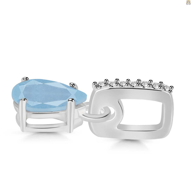 Aquamarine & White Topaz Pendant