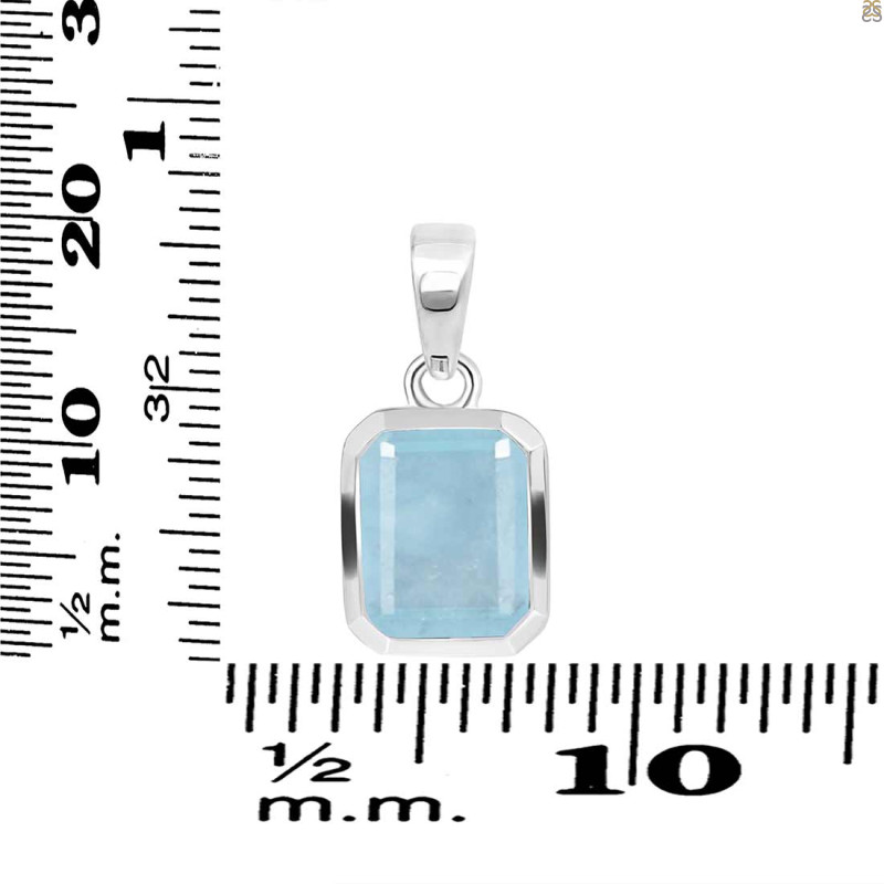 Aquamarine Pendant AQM-RDP-738.