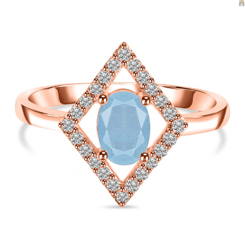 Aquamarine & White Topaz Ring AQM-RR-134.