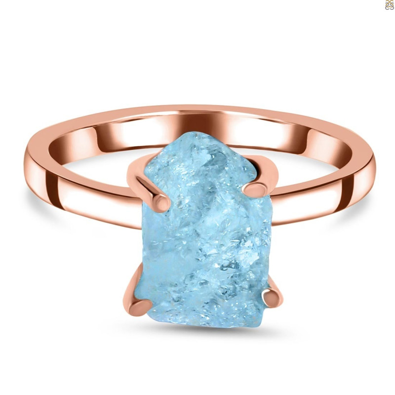 Aquamarine Raw Crystal Ring  AQM-RR-200.