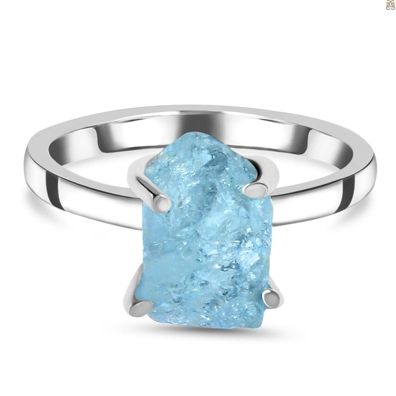 Aquamarine Raw Crystal Ring  AQM-RR-200.