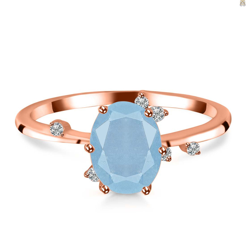 Aquamarine & White Topaz Ring AQM-RR-318.