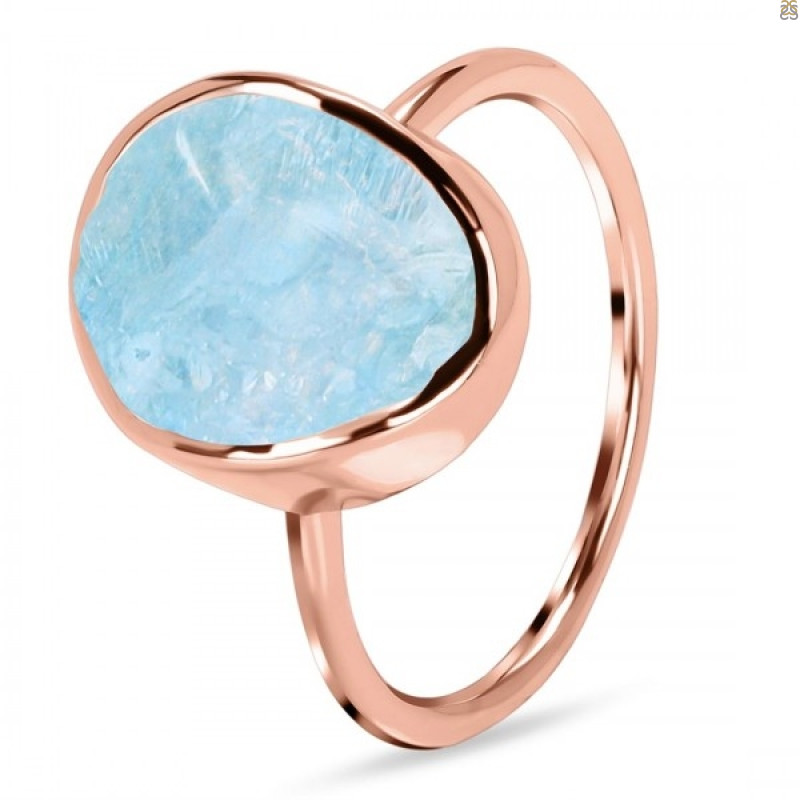 Aquamarine Raw Crystal Ring AQM-RR-345.