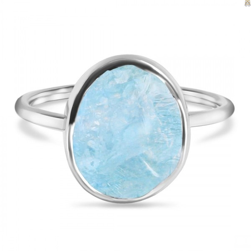 Aquamarine Raw Crystal Ring AQM-RR-345.