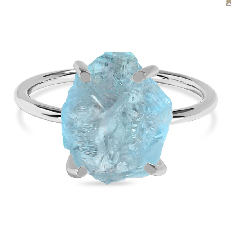 Aquamarine Raw Crystal Ring AQM-RR-347.
