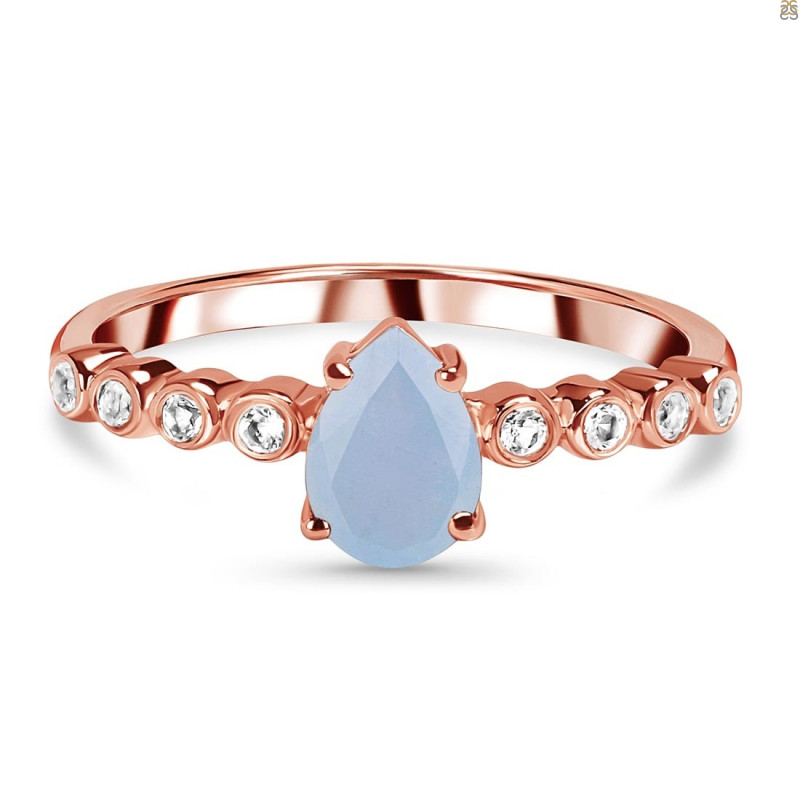 Aquamarine & White Topaz Ring AQM-RR-419D.