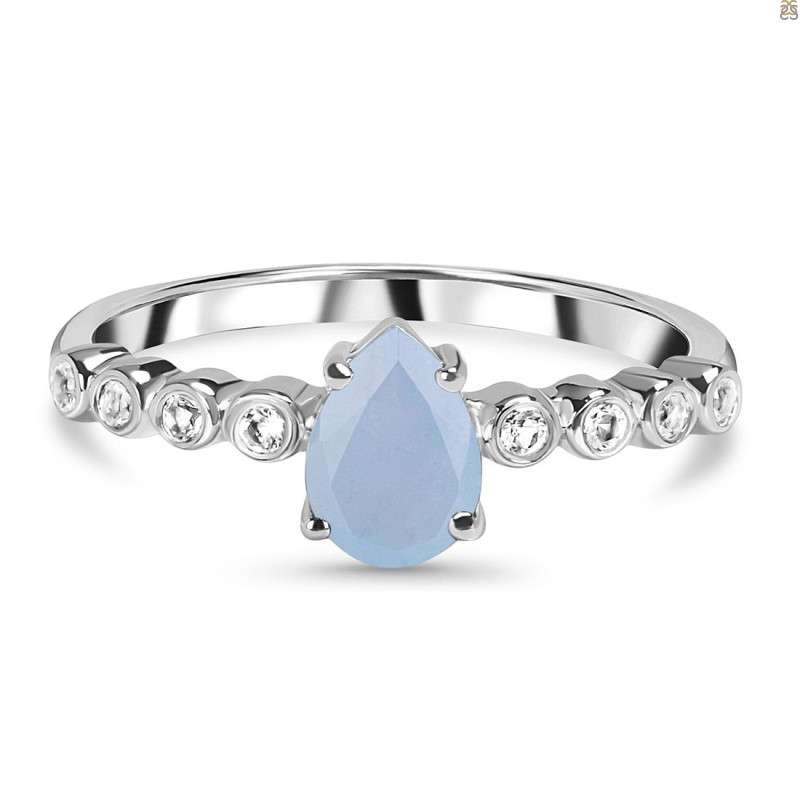 Aquamarine & White Topaz Ring AQM-RR-419D.