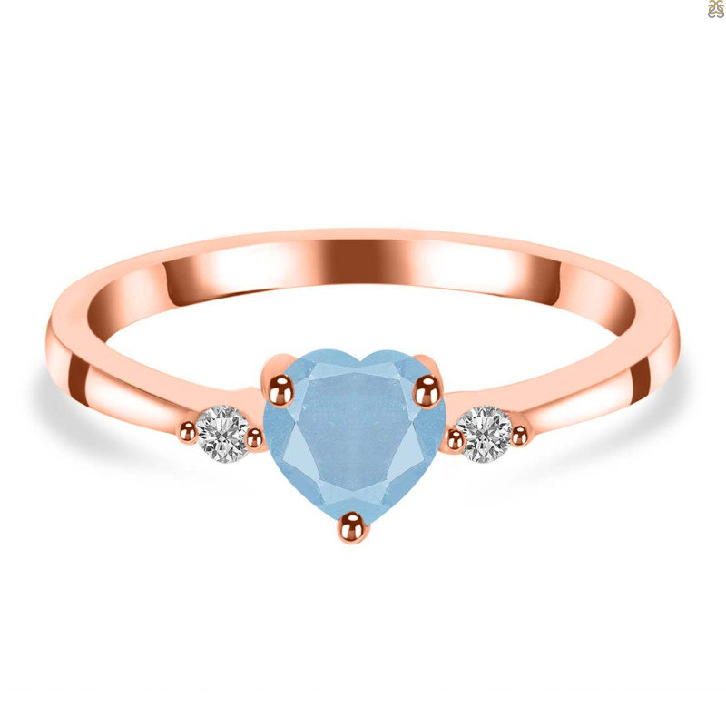 Aquamarine & White Topaz Ring AQM-RR-425.