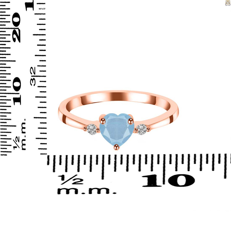 Aquamarine & White Topaz Ring AQM-RR-425.