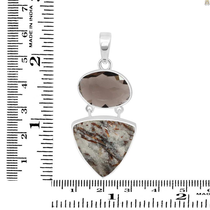 Astrophyllite/Smoky Pendant-2SP AST-1-113