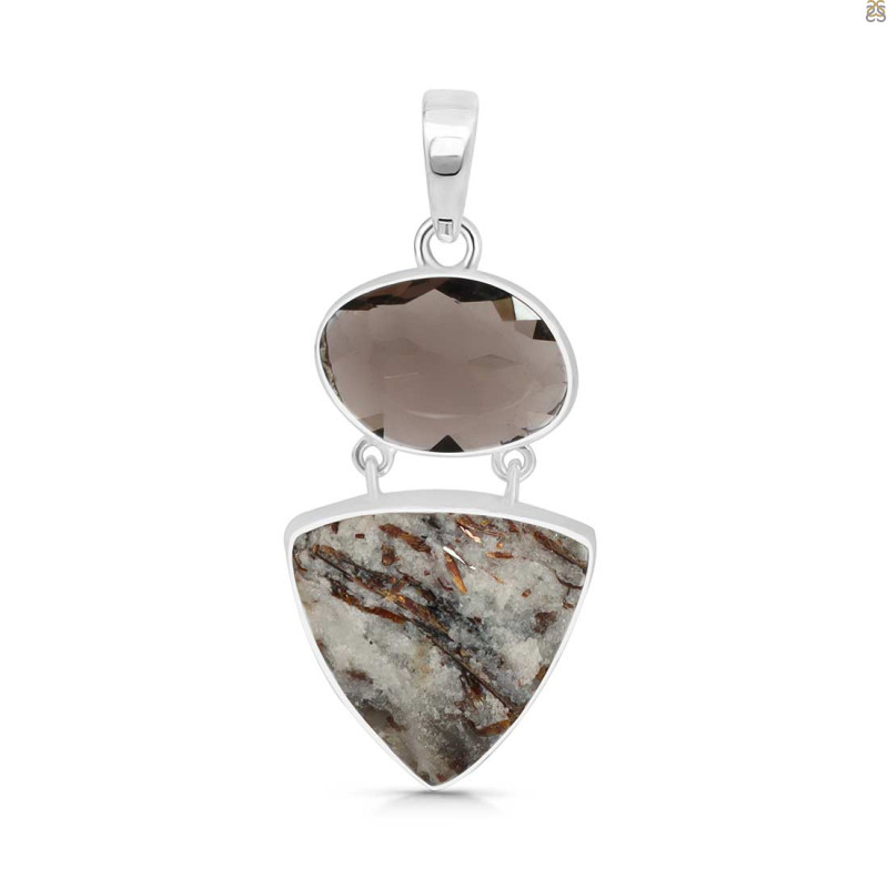 Astrophyllite/Smoky Pendant-2SP AST-1-113