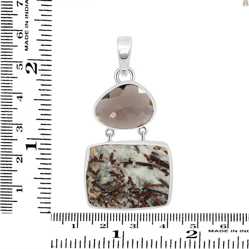 Astrophyllite/Smoky Pendant-2SP AST-1-114