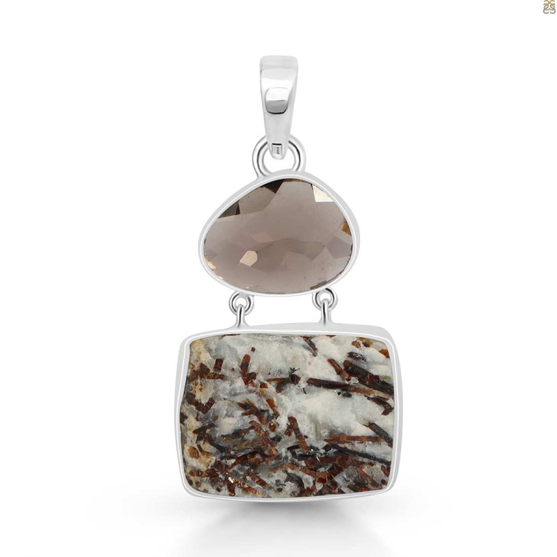 Astrophyllite/Smoky Pendant-2SP AST-1-114