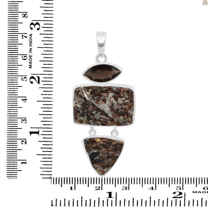 Astrophyllite/Smoky Pendant-2SP AST-1-128