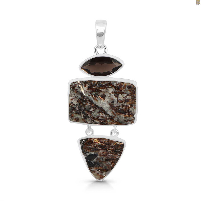 Astrophyllite/Smoky Pendant-2SP AST-1-128