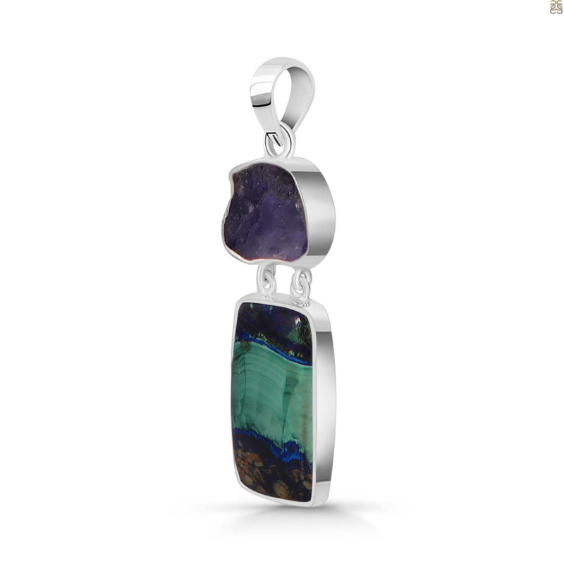 Azurite Malachite Pendant-2SP