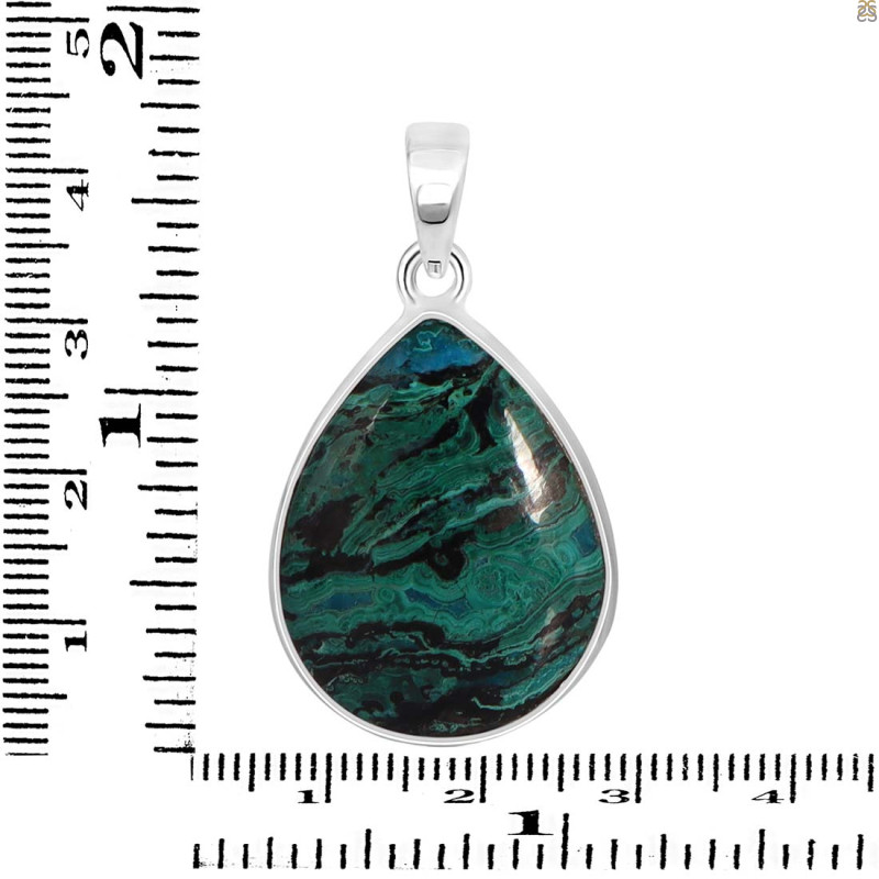 Azurite Malachite Pendant-SP AZM-1-161