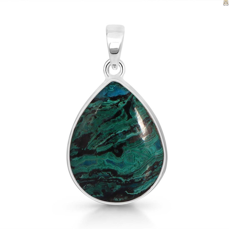 Azurite Malachite Pendant-SP AZM-1-161