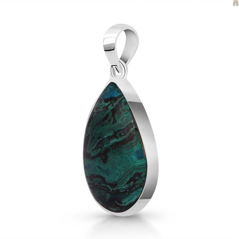 Azurite Malachite Pendant-SP AZM-1-161