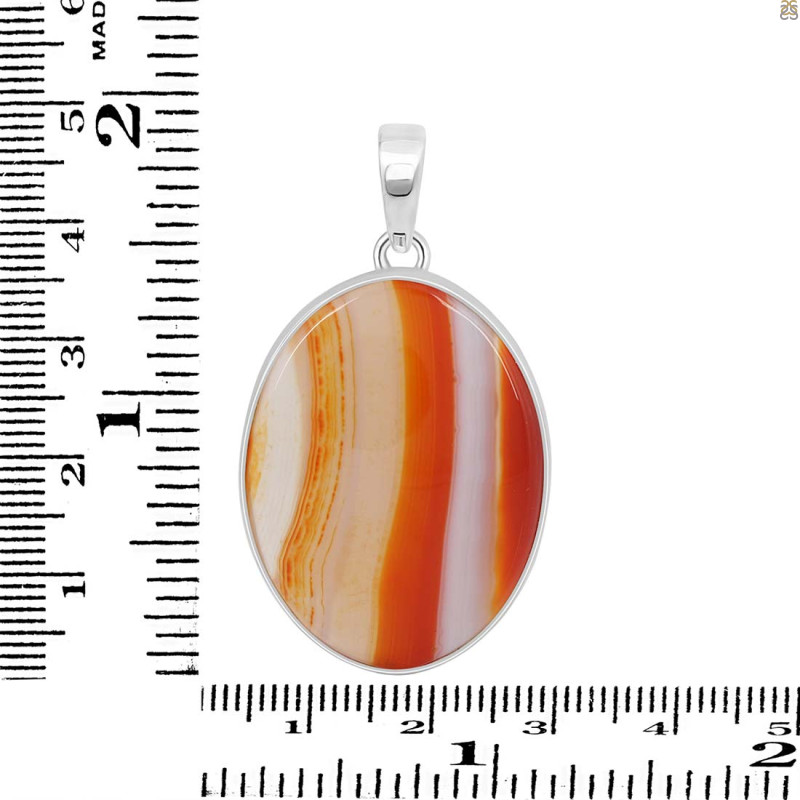 Banded Agate Pendant-SP BAG-1-26