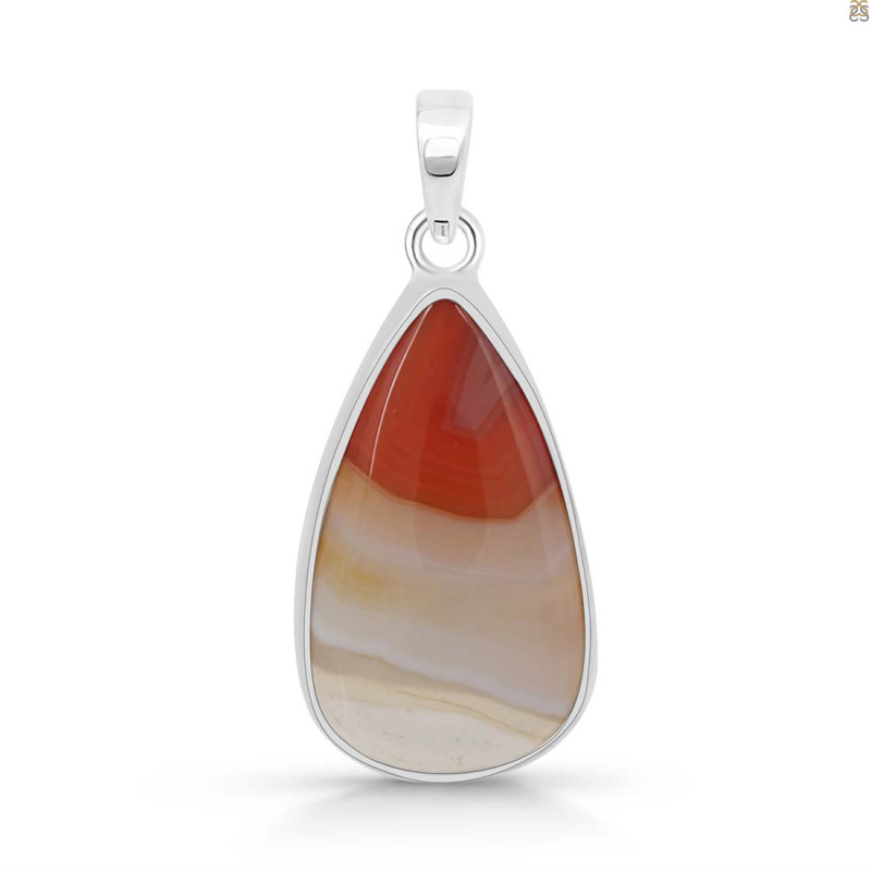 Banded Agate Pendant-SP BAG-1-4