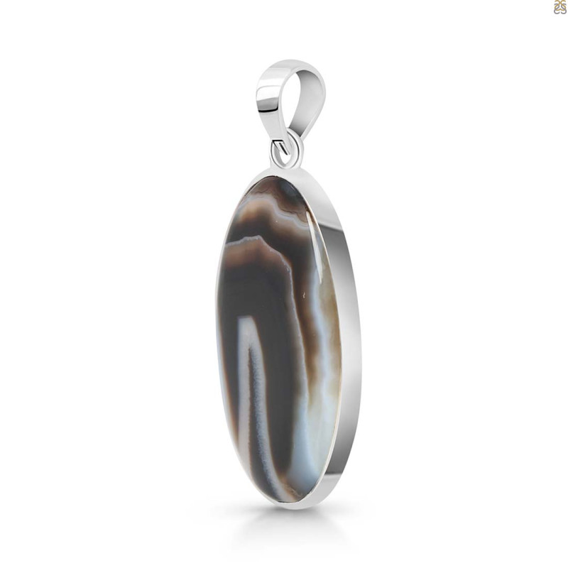 Banded Agate Pendant-SP