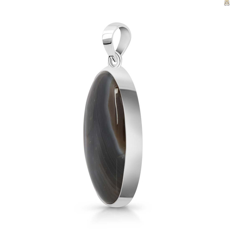 Banded Agate Pendant-SP BAG-1-49