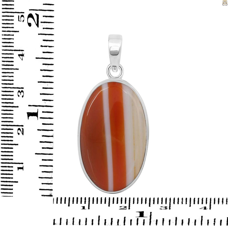 Banded Agate Pendant-SP BAG-1-6