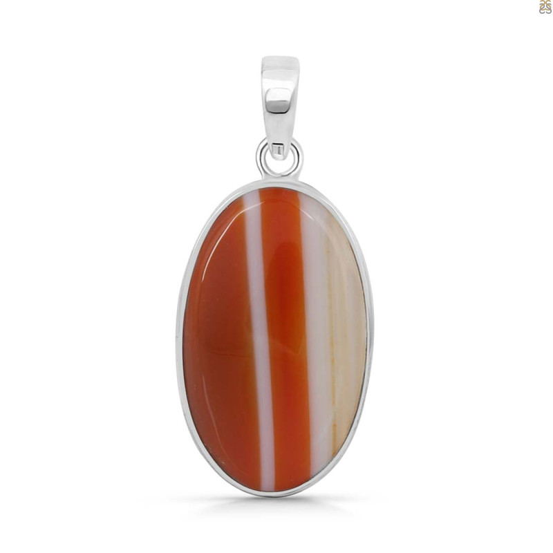 Banded Agate Pendant-SP BAG-1-6