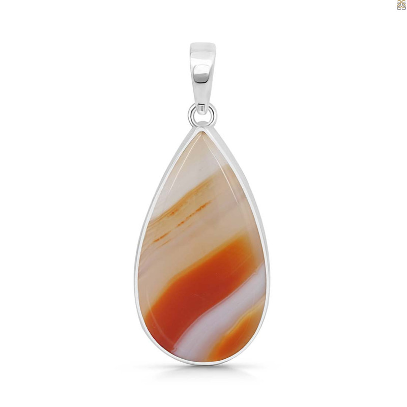 Banded Agate Pendant-SP BAG-1-7
