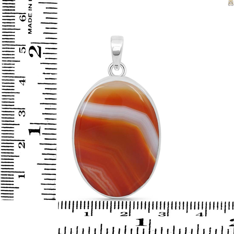 Banded Agate Pendant-SP BAG-1-9