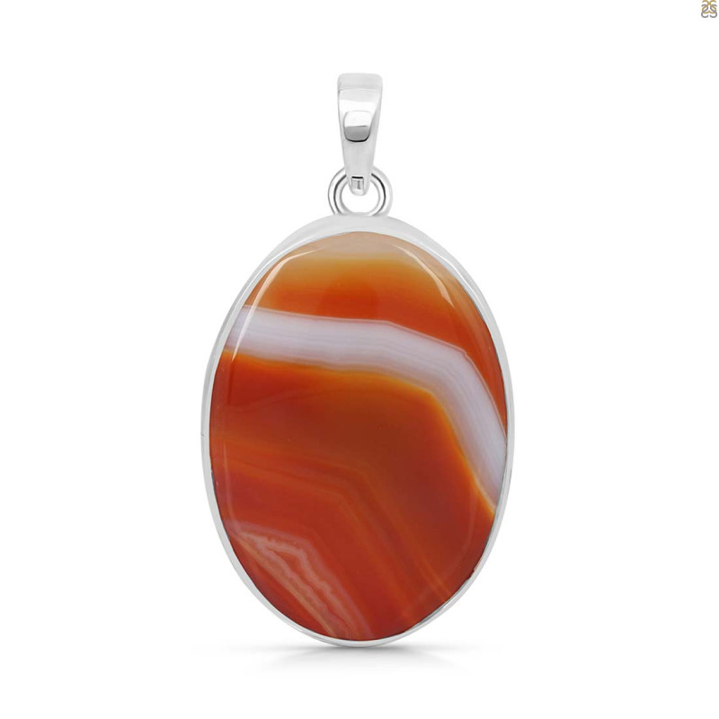 Banded Agate Pendant-SP BAG-1-9
