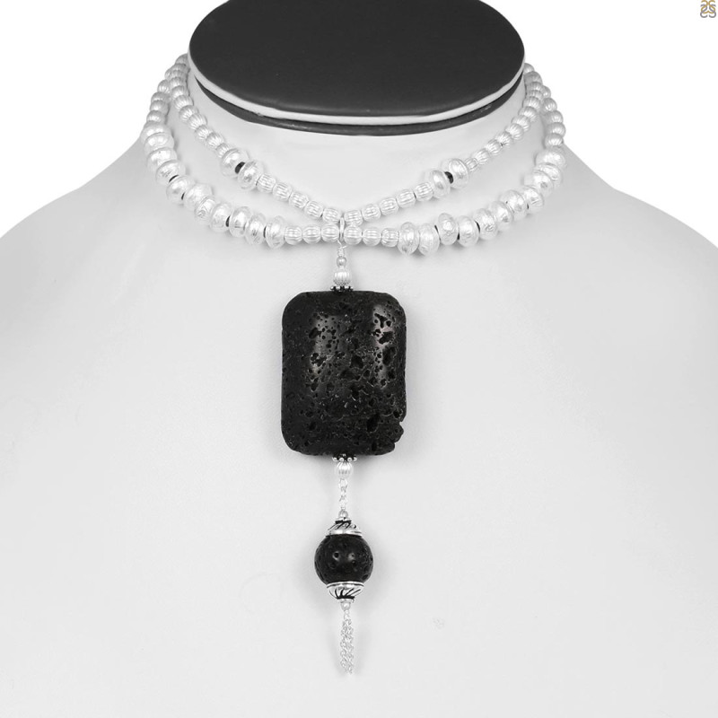 Lava Beaded Necklace BDD-12-1607