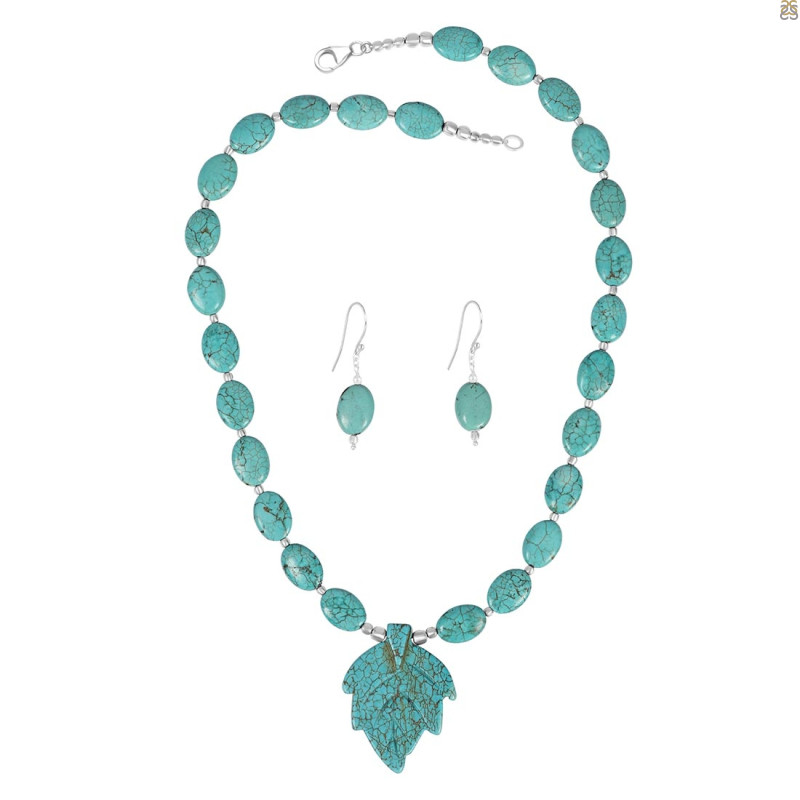 Turquoise Beaded  Jewelry Set BDD-12-1643
