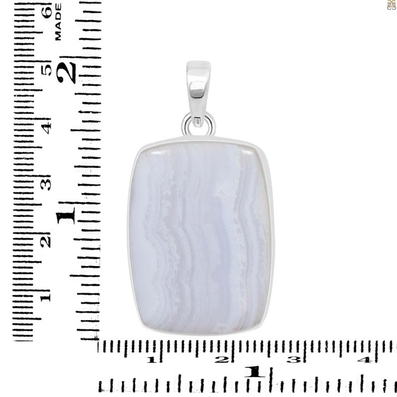 Blue Lace Agate Pendant-SP BLA-1-131
