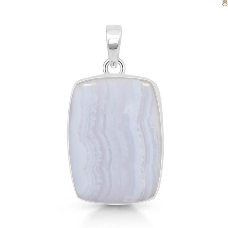 Blue Lace Agate Pendant-SP BLA-1-131