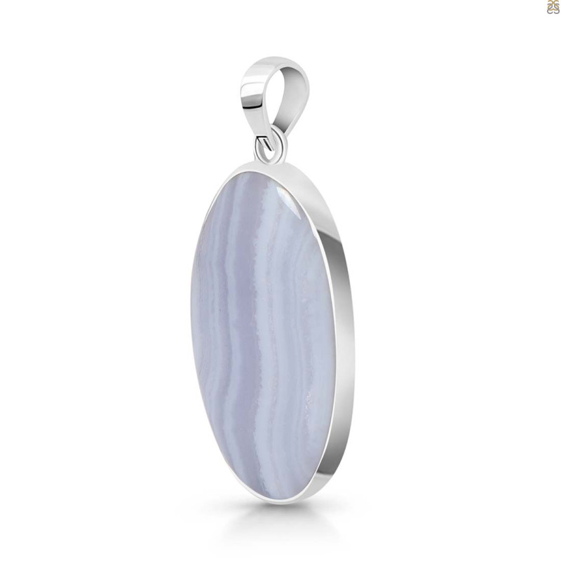 Blue Lace Agate Pendant-SP