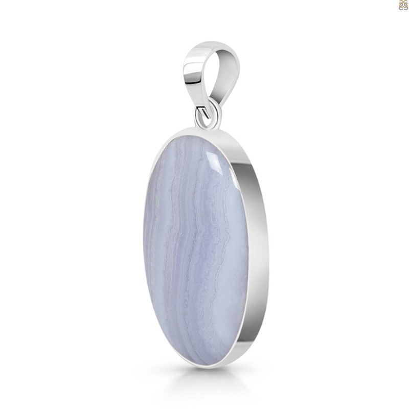 Blue Lace Agate Pendant-SP
