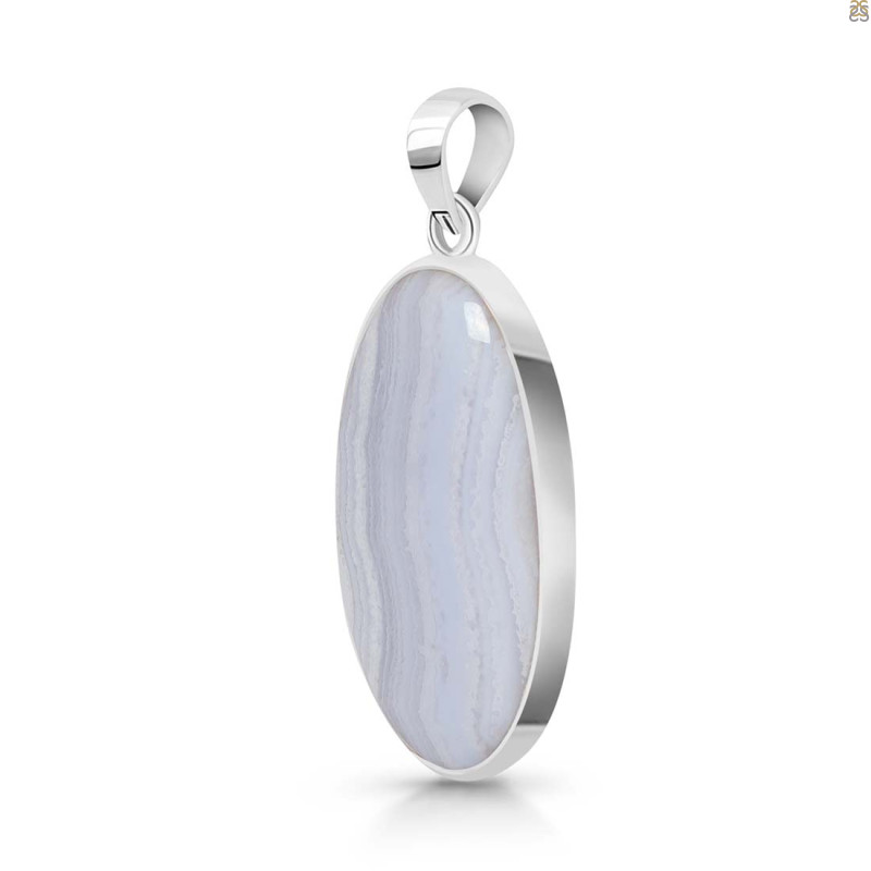 Blue Lace Agate Pendant-SP