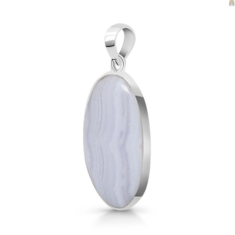 Blue Lace Agate Pendant-SP